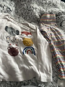 F&F Set 18-24 Months (Animals & Rainbow Print) - Picture 1 of 2