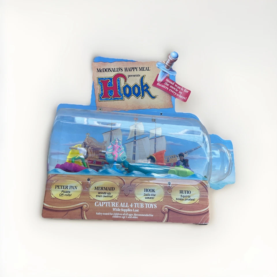 McDonald's Hook Happy Meal Toy Store 1991 de colección exhibición completa Disney Foto 1 de 4