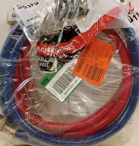 (Coppia) Tubo Riempimento Lavatrice Everbilt 34" FIP x 3/4" FIP x 60" SACCHETTO APERTO...42 - Foto 1 di 3