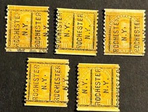 5 - 1923 US Stamps Sc # 603 -10 Cent - Precancels - Rochester, NY - Used/NG/F-VF - Picture 1 of 3