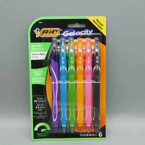 Bic Gel-ocity Gel Pen Medium Quick Dry 6 Pack New - Picture 1 of 4