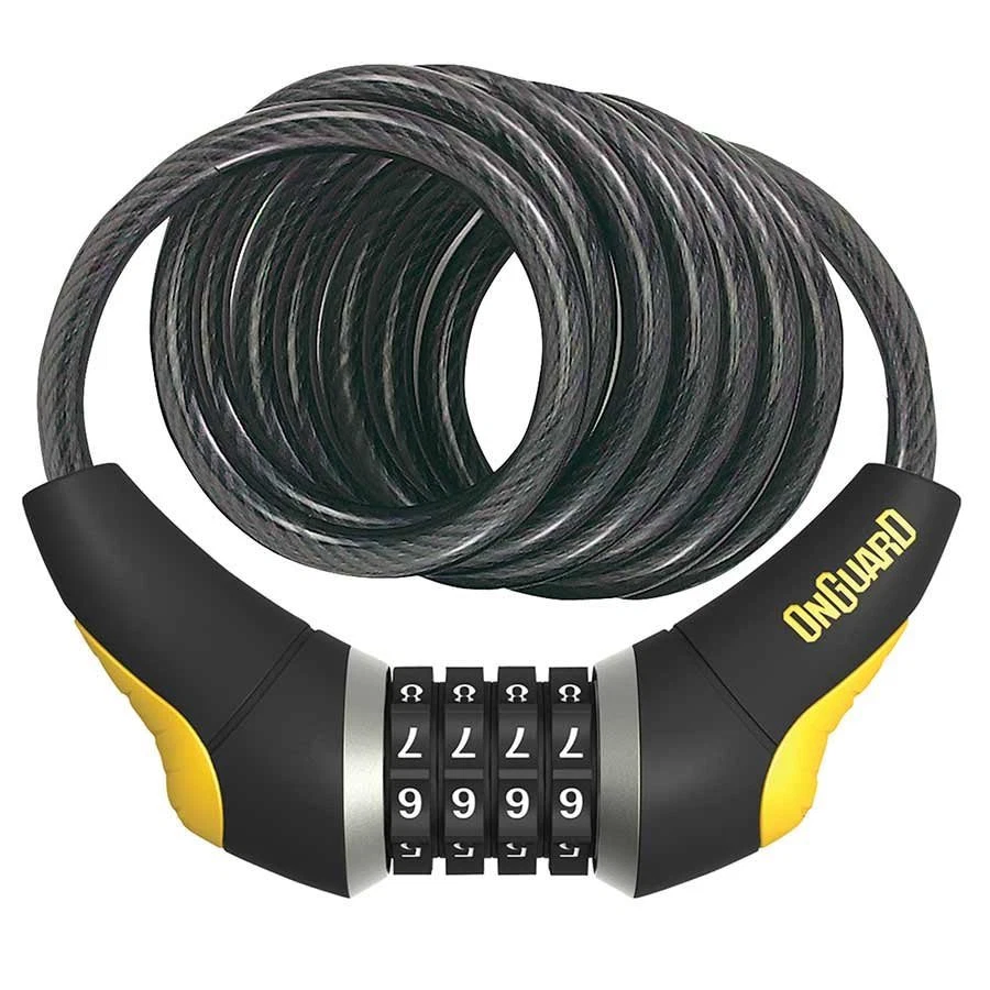 OnGuard Doberman 8030 Coil cable with combination lock 15mm x 185cm - Image 1 of 1