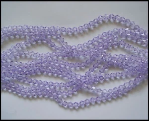 6mm Bicone LILAC / LAVENDER x 50 beads A-Grade Crystal Glass faceted Jewelry - Picture 1 of 3