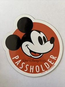 Walt Disney World Annual Passholder Mickey Mouse Magnet Orange - Picture 1 of 2