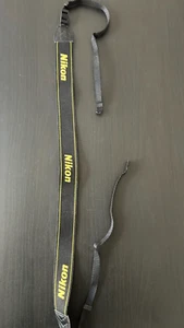 Genuine Nikon Camera Strap Retro Vintage 1980s - Black And Yellow - Picture 1 of 6