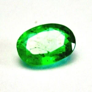 Beautiful 0.67 Ct. 8x6 mm Natural, Rich Green Zambian Emerald - Picture 1 of 6
