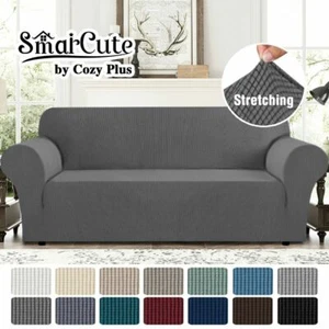 Stretch Couch Cover Sofa Cover Slip Cover Full Protect Thick Soft 1/2/3/4 Seater - Picture 1 of 103