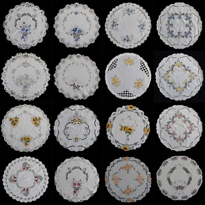 Stickerei, Tischdecke, Tischläufer, Mitteldecke Deckchen Wunsch model 60cm Rund - Bild 1 von 33