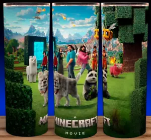 Taza taza de película Minecraft vaso 20 oz con tapa y pajita - Imagen 1 de 3