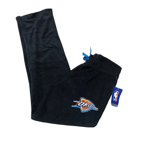 NBA OKC Thunder Women's Pants Size Medium Joggers Fleece Sweatpants Black Cover