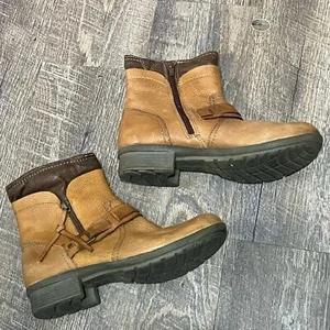 Clark Brown Leather Boots - Picture 1 of 5
