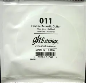 GHS Single String Electric Guitar String 011 - Picture 1 of 1