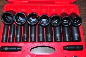 19 Piece 1/2" Drive Deep SAE Impact Socket Set From 3/8" to 1-1/2". Sunex 2641 - Picture 1 of 5
