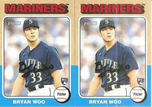 LOTE DE 2 TARJETAS DE BÉISBOL DE NOVATO #245 TOPPS HERITAGE BRYAN WOO 2024 - Imagen 1 de 1