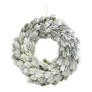 Winter Christmas Hanging Door Wreath Decoration - Festive Snow Effect (40cm) - Picture 1 of 1