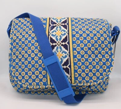 Vera Bradley Messenger/Laptop Bag in "Riviera Blue" Pattern - Image 1 of 4