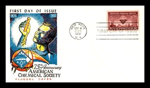 1002 3c Stamp (1951) CHEMICAL INDUSTRY FDC FROM CAPTAIN HERMAN FLUEGEL - Picture 1 of 1