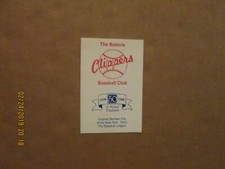 The Batavia Clippers Vintage Circa 1988 Team Logo Baseball Pocket Schedule