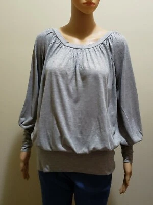 Womens Balloon Sleeve Top By Spiegel in Gray/Gold Shimmer  US Small Pre Owned - Image 1 of 4