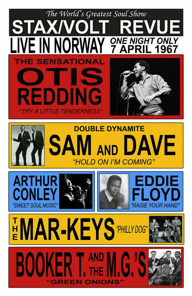 STAX/VOLT SOUL REVUE REPLICA 1967 CONCERT POSTER - Image 1 of 1