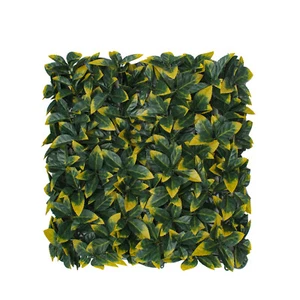 20" Artificial Faux Yellow Photinia Mats Wall Hedge Decor Privacy Panel DIY - Picture 1 of 7