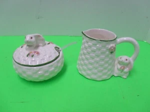Avon Collection Bunny Sugar And Creamer Set Vintage1992 - Picture 1 of 11