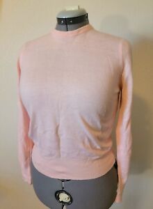 1950s True Vintage Pink Sweater Large 1960s Pinup Rockabilly