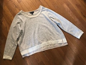 Sudadera Lane Bryant Talla 18/20 Gris Moda Fresco Detalle de Borde con Aberturas Laterales tan DIVERTIDA - Imagen 1 de 7