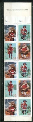 UNITED STATES 1995 CHRISTMAS "SANTA CLAUS AND HELPERS" Scott 3007a, MNH - Image 1 of 2