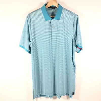 Polo de golf RLX Ralph Lauren Performance manga corta azul para hombre mediano M Foto 1 de 4