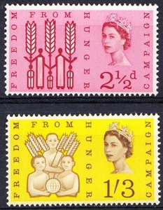1963 SG634 - SG635 Freedom From Hunger Unmounted Mint MNH - Picture 1 of 1