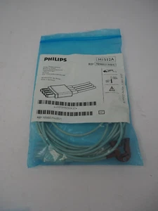 Philips ECG Juego de 4 cables, pecho, agarrador, AAMI, parte # M1532A / 9898031448 NUEVO OEM - Imagen 1 de 2