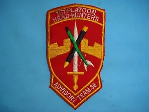 VIETNAM WAR PATCH, US 1st PLATOON HEAD HUNTERS ADVISORY TEAM 36 - Bild 1 von 2