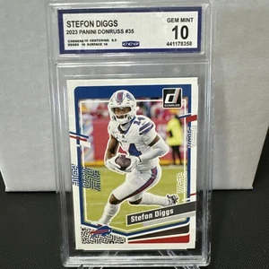 2023 Panini Donruss #35 Stefon Diggs CGC Gem Mint 10 - Buffalo Bills / Texans - Picture 1 of 2