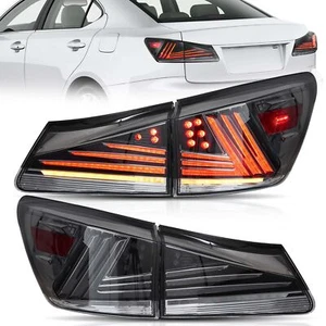 VLAND Smoke LED Tail Lights For 2006-2013 Lexus IS250 350 ISF Start-up Animation - Picture 1 of 14