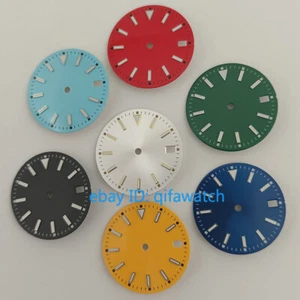 Reloj 28,5 mm negro verde azul luminoso estéril esfera ajuste movimiento NH35 NH35A - Imagen 1 de 17