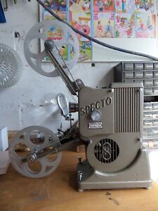 VERY NICE SPECTO 16mm PROJECTOR IN ORIGINAL CASE, COMPLETE WITH SOME EXTRAS