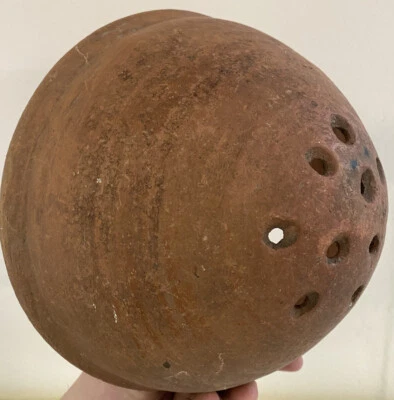 Terre Cuite Faisselle Objet Primitif Vase Art Populaire Ancien - Photo 1/4