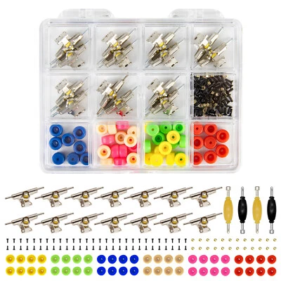 FIGURESLAB Lot 14 Prodigy Trucks &48 Color wheels Nuts screws For Fingerboard Skateboard K3