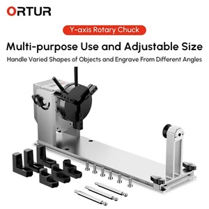 Ortur 360° Rotary Y-Axis Chuck Engraving 120mm for Laser Engraver Cylindrical - Picture 1 of 11