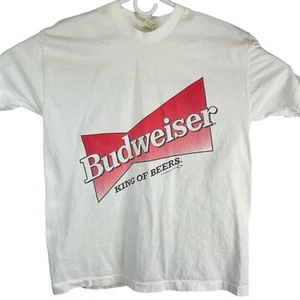Budweiser T-Shirt Mens Large King Of Beers Logo screem stars Vintage 1996 - Picture 1 of 9