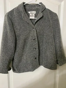Miss Dorby Jacket Women's Sz 6P Black White Small Checkered Business Casual - Picture 1 of 5