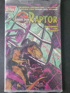 JURASSIC PARK: RAPTORS #2 (1993) TOPPS COMICS MICHAEL GOLDEN COVER! POLLYBAGGED! - Picture 1 of 2