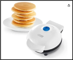 Dash DMS001WH Mini Maker Electric Round Griddle for Individual Pancakes, - Picture 1 of 4