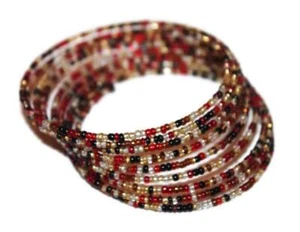 African Beaded Maasai Masai Coil Bracelet Made in Kenya 07 - Picture 1 of 1
