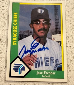 Jose Escobar Autogramm Showkarte seltene Cleveland Syrakus Häuptlinge - Bild 1 von 2