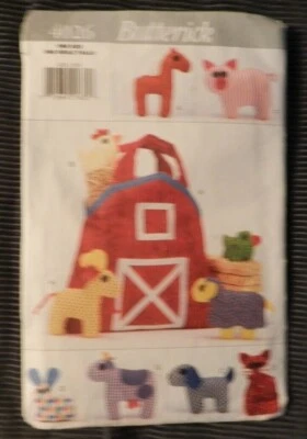 Butterick Pattern 4026-10 Farmyard Friends & Barn Tote Bag +  BARN FABRIC (1995) - Image 1 of 2