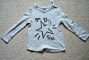 Old Navy Girls' Gray Star Long Sleeves T-Shirt - Size 4T