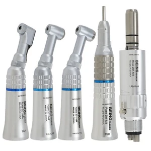 BEING Dental Lento Baja Velocidad Motor de Aire Pieza de Mano Recta Contra Ángulo Pestillo Empuje - Imagen 1 de 85