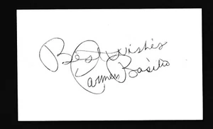 Carmen Basilio Autographed 3x5 Index Card Unlined PSA/DNA - Picture 1 of 2